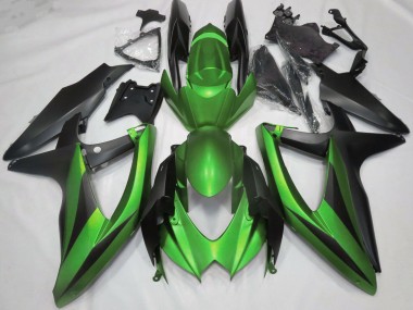 Carenados Moto Suzuki GSXR 600 / GSXR 750 2008-2010 - Verde Negro Mate Fábrica