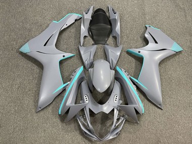 Carenados Moto Suzuki GSXR 600 / GSXR 750 2011-2024 - Nardo Gris Mate Azul Verdoso Accents Fábrica