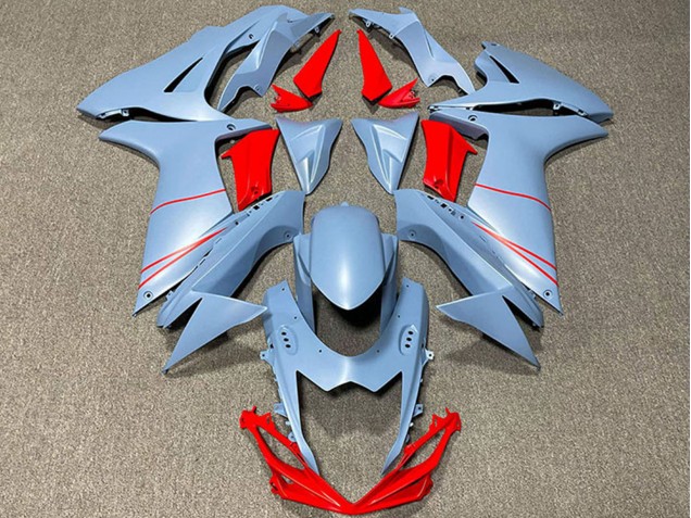 Carenados Moto Suzuki GSXR 600 / GSXR 750 2011-2024 - Azul Mate Cielo Rojo Fábrica