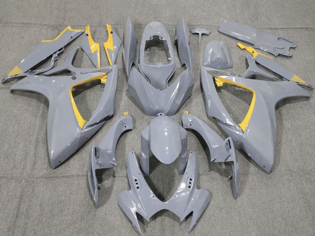 Carenados Moto Suzuki GSXR 600 / GSXR 750 2006-2007 - Nardo Gris Amarillo Fábrica