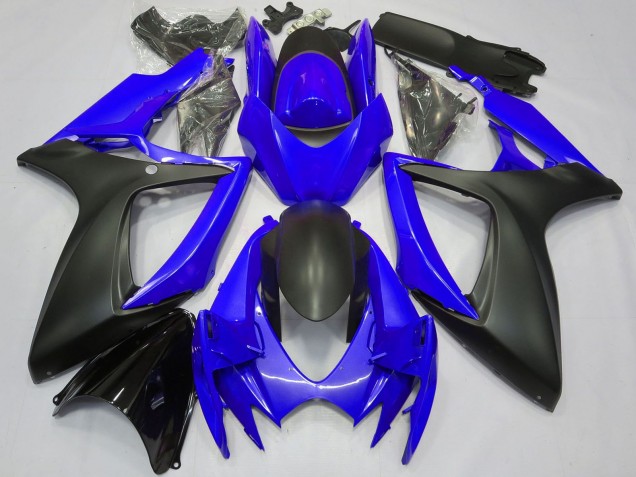 Carenados Moto Suzuki GSXR 600 / GSXR 750 2006-2007 - Azul Negro Mate Fábrica