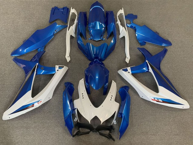 Carenados Moto Suzuki GSXR 600 / GSXR 750 2008-2010 - Blanco Azul OEM Estilo Fábrica