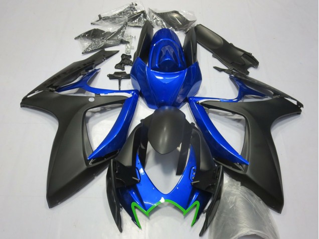 Carenados Moto Suzuki GSXR 600 / GSXR 750 2006-2007 - Azul Negro Mate Verde OEM Estilo Fábrica