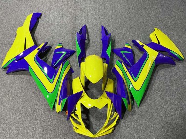 Carenados Moto Suzuki GSXR 600 / GSXR 750 2011-2024 - Azul Amarillo Verde Fábrica