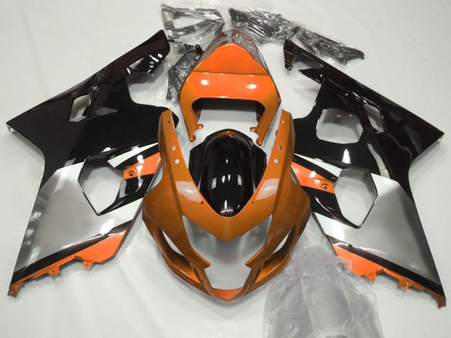Carenados Moto Suzuki GSXR 600 / GSXR 750 2004-2005 - Naranja Plata Negro Fábrica