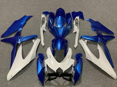Carenados Moto Suzuki GSXR 600 / GSXR 750 2008-2010 - Blanco Azul Fábrica