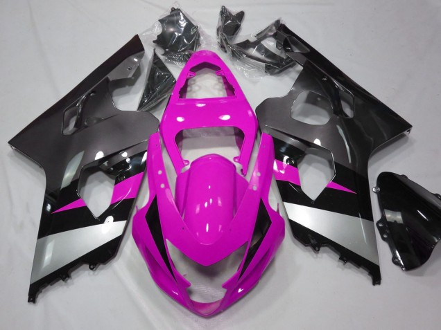 Carenados Moto Suzuki GSXR 600 / GSXR 750 2004-2005 - Rosa Plata Negro Fábrica