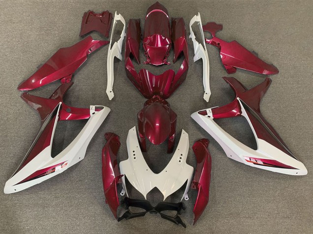 Carenados Moto Suzuki GSXR 600 / GSXR 750 2008-2010 - Blanco Rojo OEM Estilo Fábrica