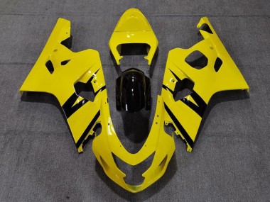 Carenados Moto Suzuki GSXR 600 / GSXR 750 2004-2005 - Amarillo Negro Brillante OEM Estilo Fábrica