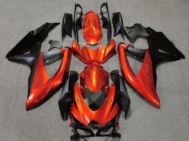 Carenados Moto Suzuki GSXR 600 / GSXR 750 2008-2010 - Naranja Negro Mate Fábrica