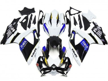 Carenados Moto Suzuki GSXR 600 / GSXR 750 2008-2010 - Blanco Azul Amarillo Negro Viru Fábrica