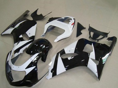 Carenados Moto Suzuki GSXR 600 / GSXR 750 2001-2003 - Blanco Negro Brillante Fábrica