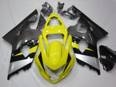 Carenados Moto Suzuki GSXR 600 / GSXR 750 2004-2005 - Amarillo Plata Gris Negro Fábrica