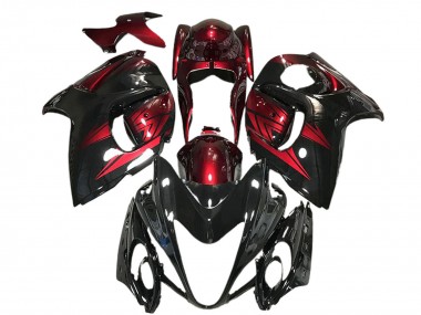 Carenados Moto Suzuki GSXR 1300 2008-2020 - Negro Brillante Rojo Profundo Fábrica