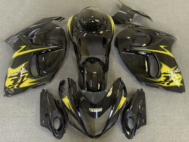 Carenados Moto Suzuki GSXR 1300 2008-2020 - Negro Brillante Amarillo Fábrica