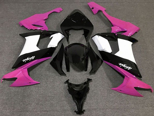 Carenados Moto Kawasaki ZX10R 2008-2010 - Rosa Brillante Negro Blanco Fábrica