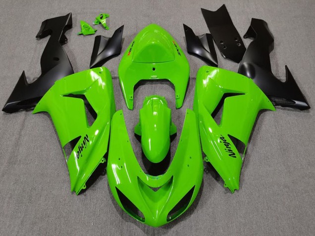 Carenados Moto Kawasaki ZX10R 2006-2007 - Verde Negro Mate Fábrica