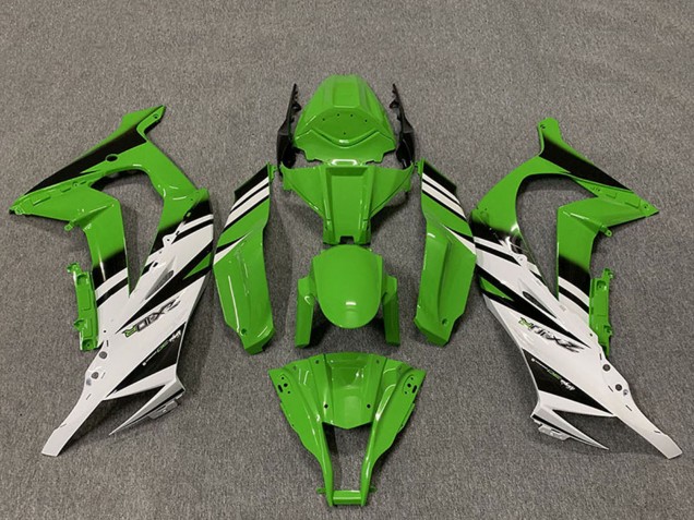 Carenados Moto Kawasaki ZX10R 2011-2015 - Verde Blanco Negro Brillante OEM Estilo Fábrica