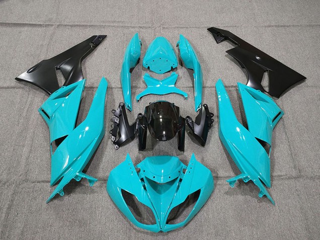 Kits Carenado Moto Kawasaki ZX6R 2009-2012 - Azul Negro Brillante Fábrica