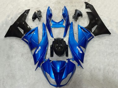 Carenado Moto Kawasaki ZX6R 2009-2012 - Azul Negro Brillante Fábrica