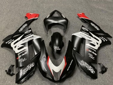 Carenados Moto Kawasaki ZX6R 2007-2008 - Negro Mate Blanco Rojo Fábrica