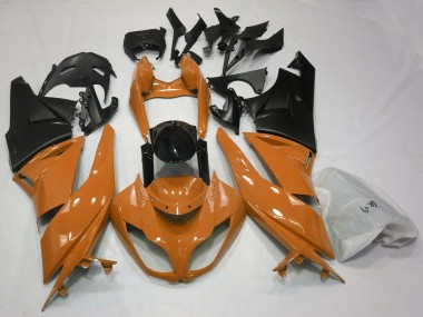 Carenados Moto Kawasaki ZX6R 2009-2012 - Naranja Negro Brillante Negro Mate Fábrica