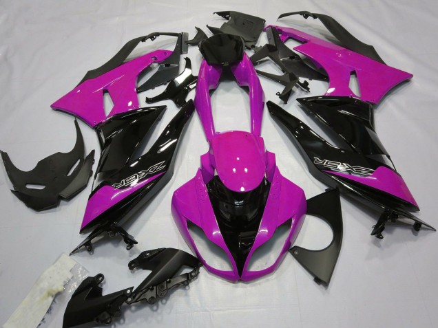 Carenados Moto Kawasaki ZX6R 2009-2012 - Rosa Negro Brillante Fábrica
