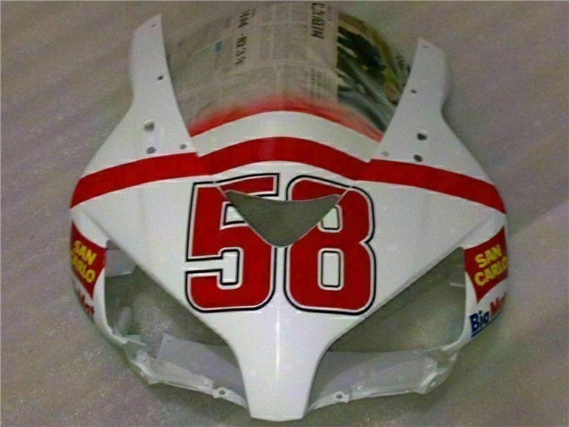 Carenados Moto Honda CBR1000RR 2004-2005 - Blanco Rojo Amarillo San Carlo 58 Fábrica