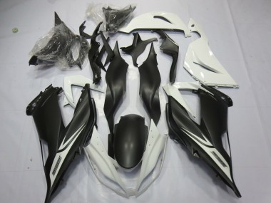 Carenados Moto Kawasaki ZX6R 2013-2018 - Blanco Negro Mate Fábrica