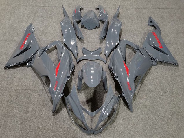Carenados Moto Kawasaki ZX6R 2013-2018 - Nardo Gris Rojo Fábrica