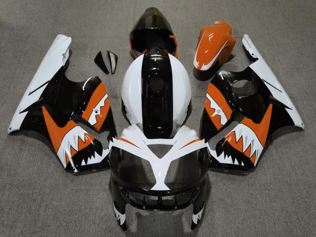 Carenados Moto Kawasaki ZX12R 2002-2006 - Naranja Negro Blanco Tiburón Fábrica