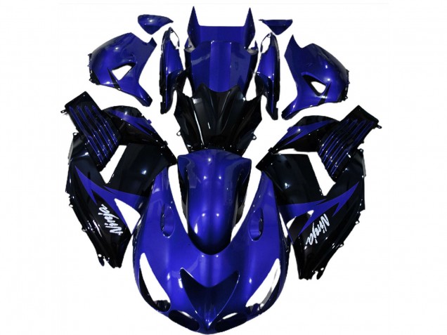 Carenados Moto Kawasaki ZX14R 2006-2011 - Azul Negro Brillante Blanco Ninja Fábrica