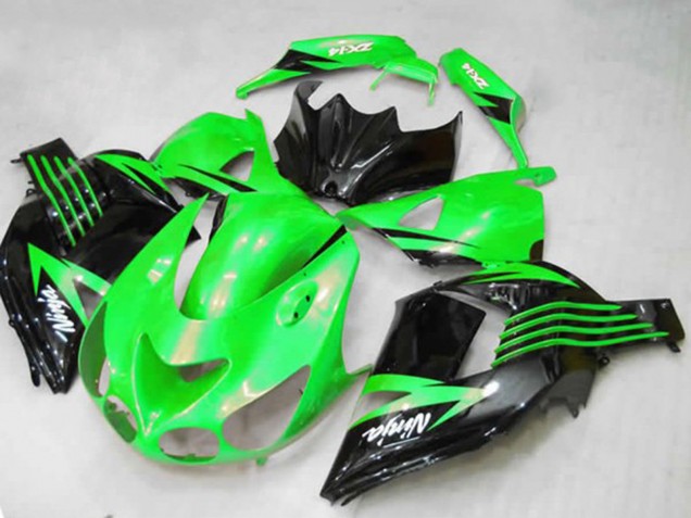 Carenados Moto Kawasaki ZX14R ZZR1400 2012-2024 - Verde Negro Brillante Blanco Ninja Fábrica