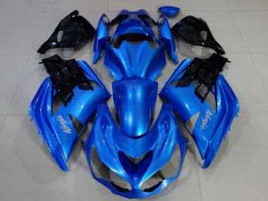 Carenados Moto Kawasaki ZX14R ZZR1400 2012-2024 - Azul Negro Fábrica