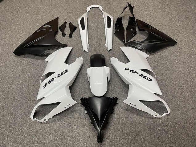 Carenados Moto Kawasaki Ninja ER6F 2009-2011 - Blanco Negro Mate Fábrica