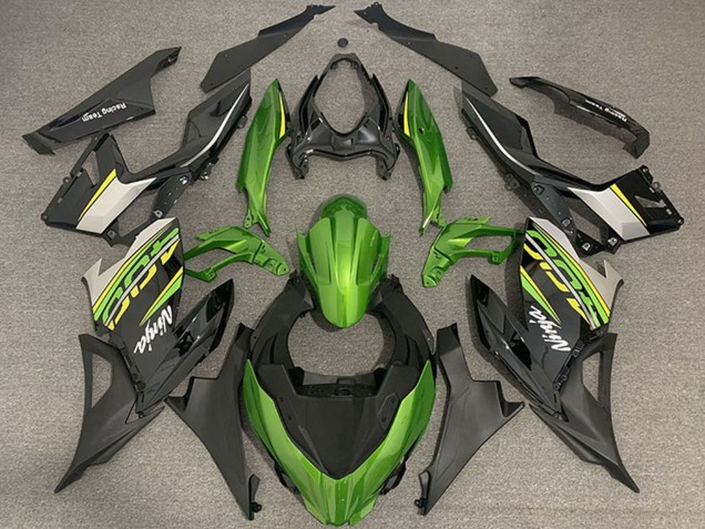 Carenados Moto Kawasaki Ninja 400 2018-2024 - Verde Negro Oro OEM Estilo Fábrica