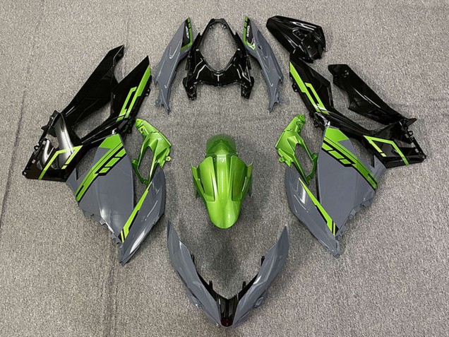 Carenados Moto Kawasaki Ninja 400 2018-2024 - Verde Nardo Gris Negro Brillante Fábrica