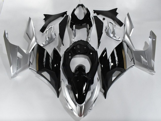 Carenados Moto Kawasaki Ninja 400 2018-2024 - Plata Negro Brillante Fábrica
