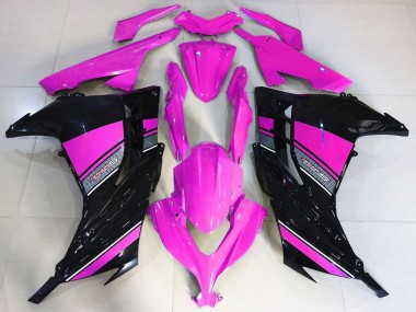 Carenados Moto Kawasaki Ninja 300 2013-2024 - Hot Rosa Negro Fábrica