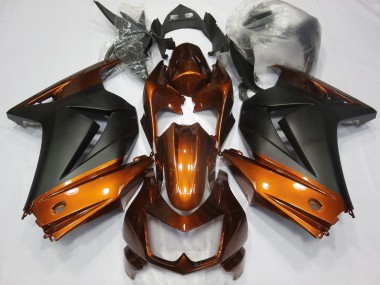 Carenados Moto Kawasaki Ninja 250 2008-2012 - Naranja Negro Mate Fábrica