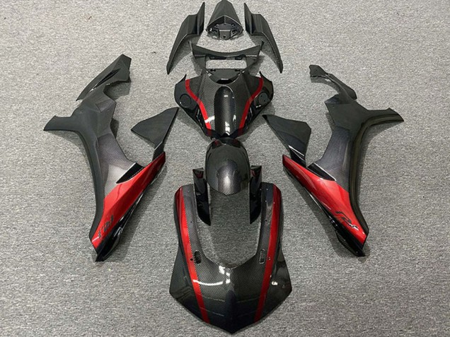 Carenados Moto Yamaha R1 2015-2019 - FibraCarbono Estilo Rojo Fábrica