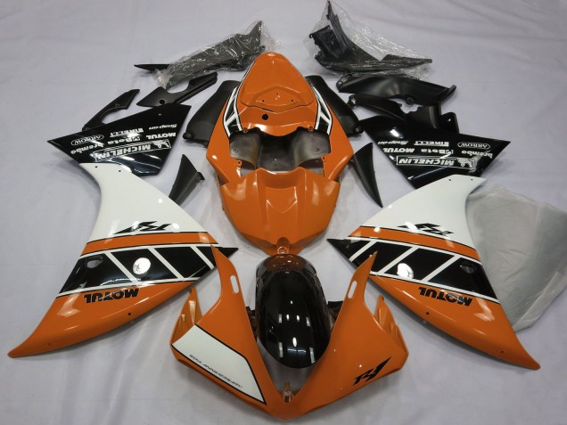 Carenados Moto Yamaha R1 2012-2014 - Naranja Blanco Negro Brillante Fábrica