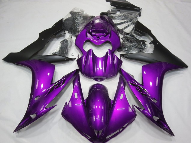 Carenados Moto Yamaha R1 2004-2006 - Púrpura Negro Mate Fábrica