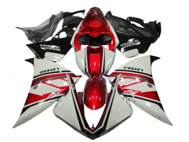 Carenados Moto Yamaha R1 2012-2014 - Blanco Rojo Negro Layerd Semakin Didepan Fábrica