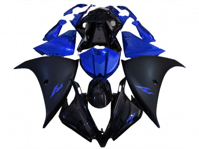Carenados Moto Yamaha R1 2012-2014 - Negro Brillante Negro Mate Azul Fábrica