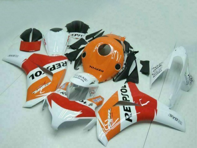 Carenados Moto Honda CBR1000RR 2008-2011 - Naranja Blanco Rojo Negro Repsol Fábrica