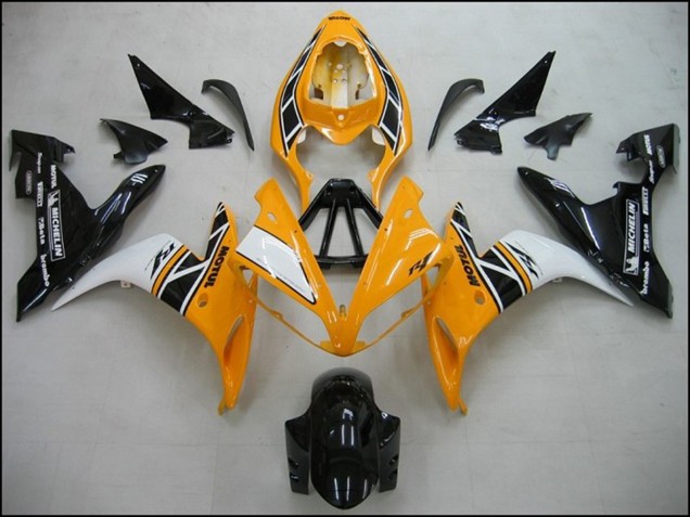 Carenados Moto Yamaha R1 2004-2006 - Amarillo Blanco Negro OEM Estilo Fábrica