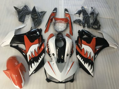 Carenados Moto Yamaha R3 2015-2018 - Blanco Naranja Negro Brillante Tiburón Fábrica