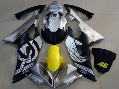 Carenados Moto Yamaha R6 2008-2016 - Plata Amarillo Negro Mate ENEOS 46 Fábrica