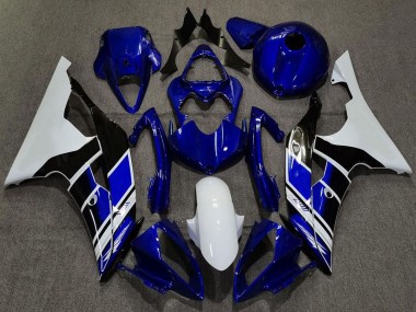 Carenados Moto Yamaha R6 2008-2016 - Blanco Azul Negro Brillante Fábrica